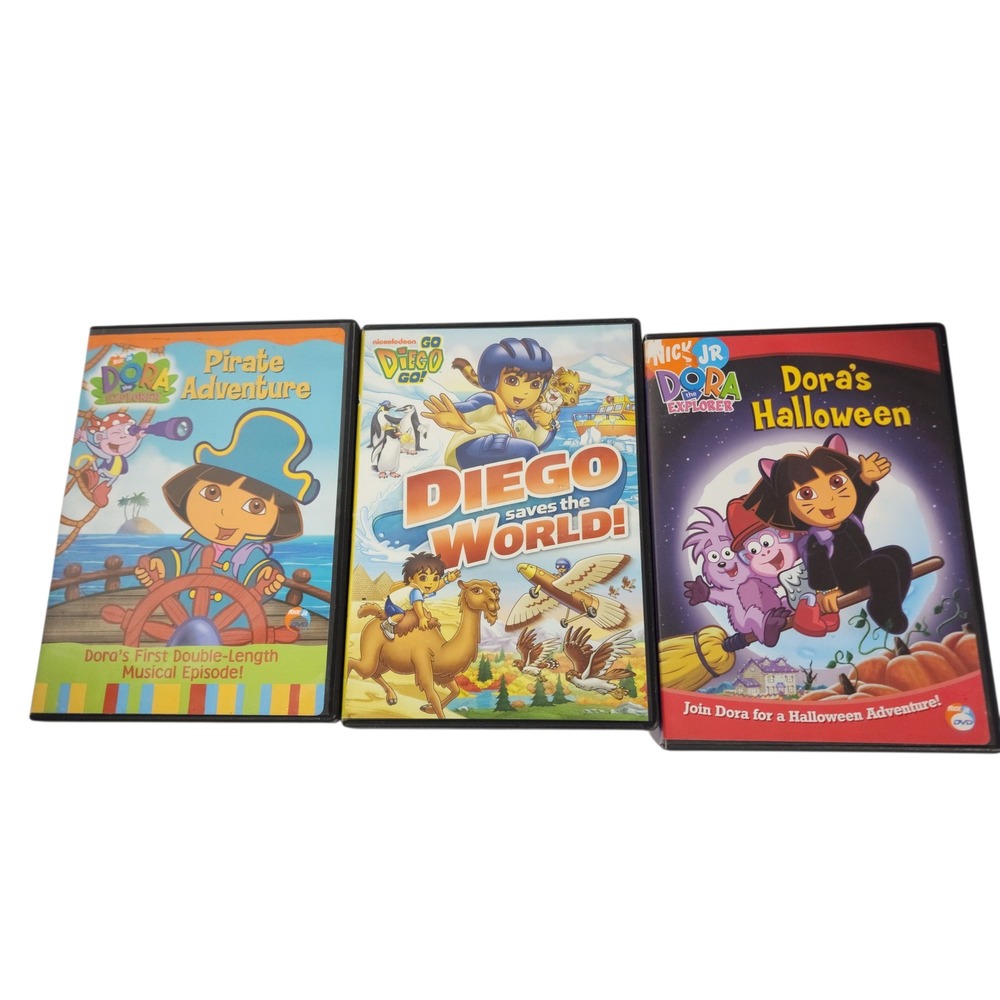 Nickelodeon Dora the Explorer Go Diego Go DVD Pirate Adventure Halloween Lot